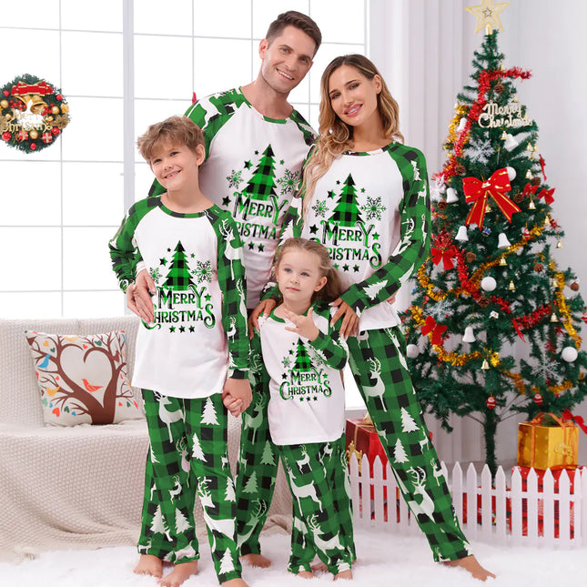 Christmas Plaid Matching Family Pajamas | Cozy Parent-Child Leisure Wear Set (Pet Sizes Available)