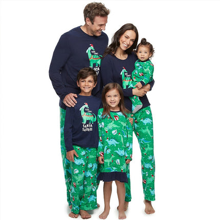 Adorable Dinosaur Christmas Pajamas | Parent-Child Matching Cotton Sleepwear Set