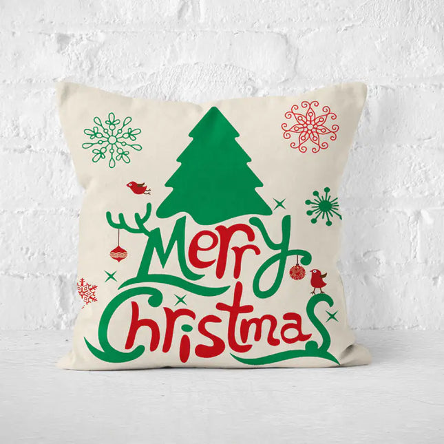 Christmas Elements Pillow Covers (45x45cm) | Non-Fading Sublimation Festive Cushion Covers