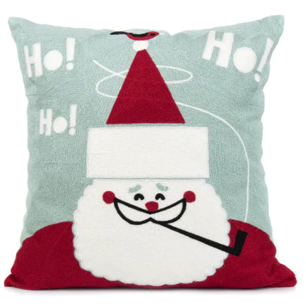 Classic Embroidered Christmas Pillow Cover | Festive Farmhouse Holiday Decor