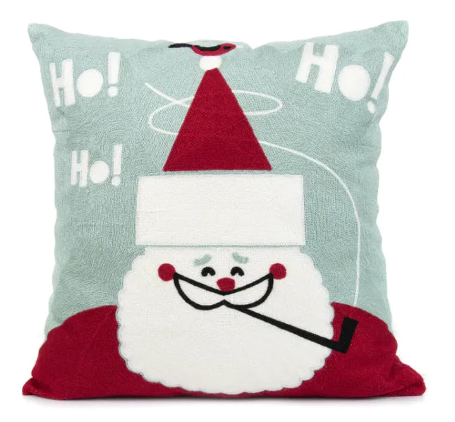 Classic Embroidered Christmas Pillow Cover | Festive Farmhouse Holiday Decor