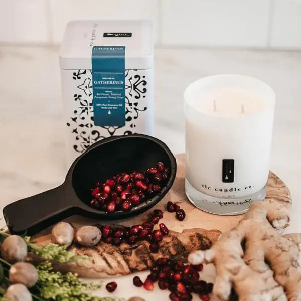 Gatherings Red Currant & Pomegranate Soy Candle | Festive Fruit & Spice Scent