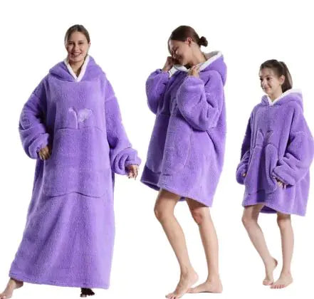 The CozyPlush Wearable Blanket | Ultra-Soft Shu Cotton Velvet Pullover