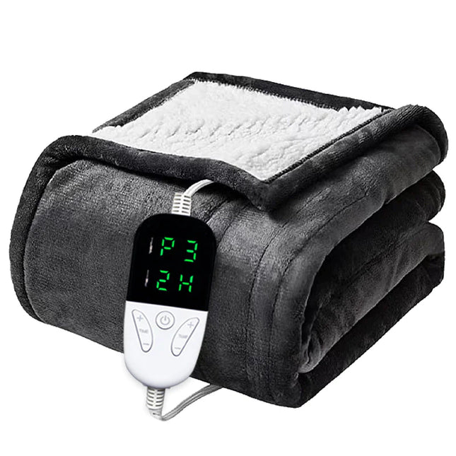 Ultra-Soft Heated Electric Blanket | 10-Setting Fast-Heating Throw