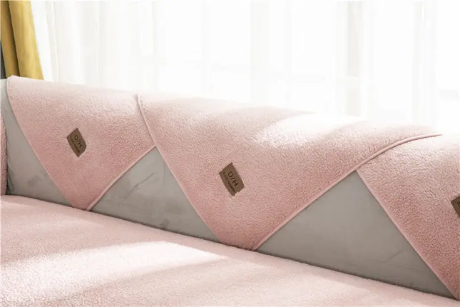 Ultra-Soft Sherpa Fleece Sofa Cover | Plush Non-Slip Couch Slipcover