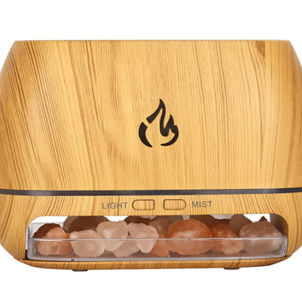 Flame Effect Humidifier & Himalayan Modern Salt Lamp Diffuser