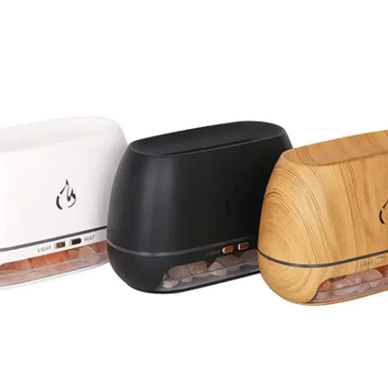 Flame Effect Humidifier & Himalayan Modern Salt Lamp Diffuser