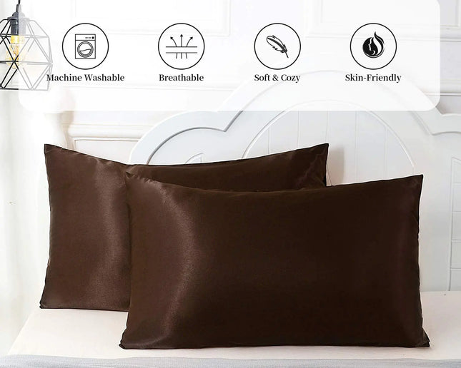 Beauty Sleep Satin Pillowcases 2/Pack