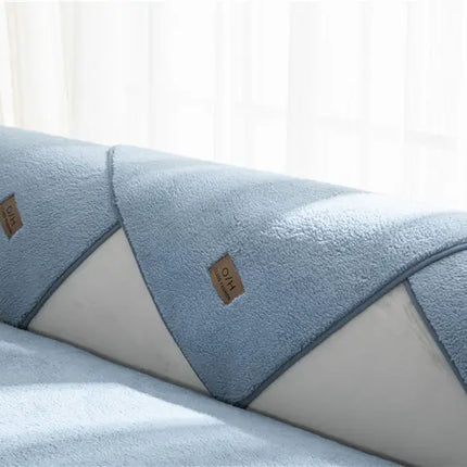 Ultra-Soft Sherpa Fleece Sofa Cover | Plush Non-Slip Couch Slipcover