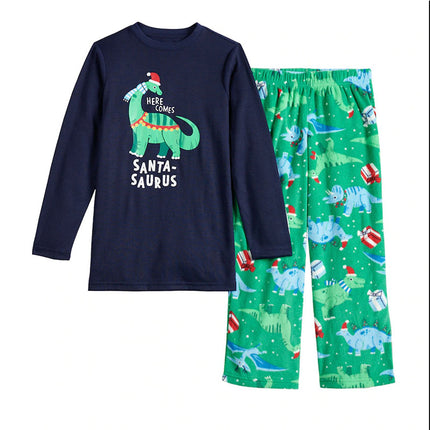 Adorable Dinosaur Christmas Pajamas | Parent-Child Matching Cotton Sleepwear Set