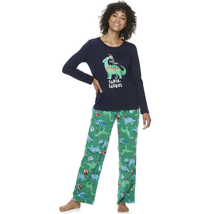 Adorable Dinosaur Christmas Pajamas | Parent-Child Matching Cotton Sleepwear Set