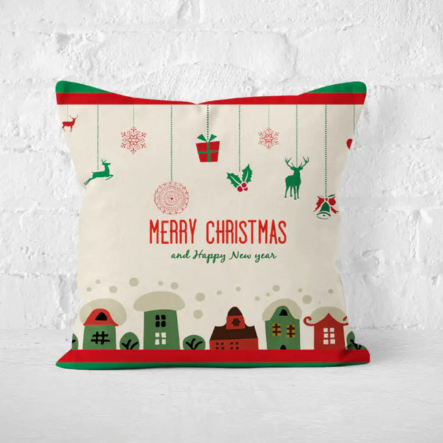 Christmas Elements Pillow Covers (45x45cm) | Non-Fading Sublimation Festive Cushion Covers
