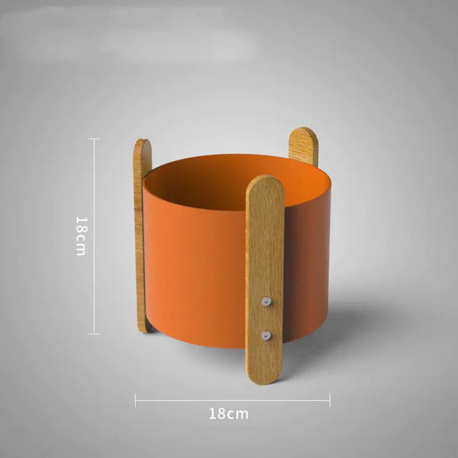 Minimalist Iron Planter: Nordic Style Indoor Pot for Succulents