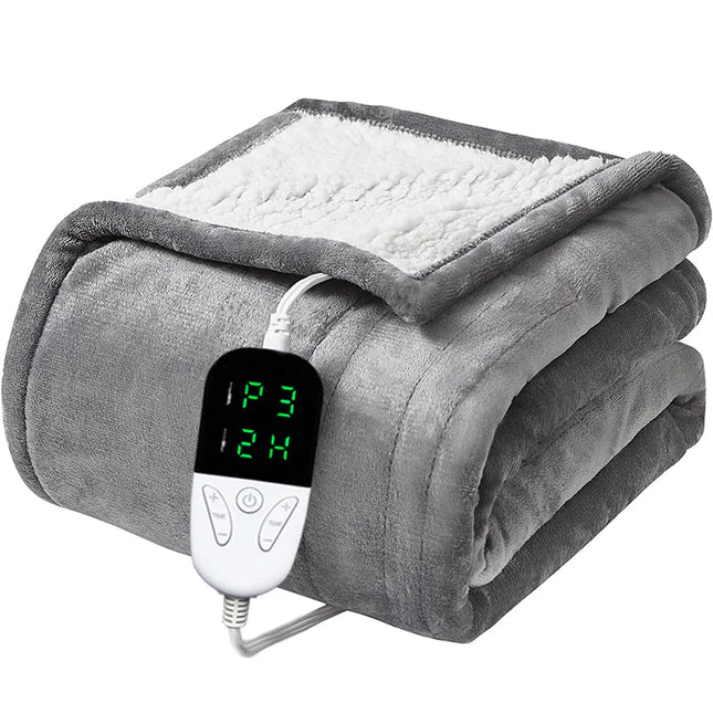 Ultra-Soft Heated Electric Blanket | 10-Setting Fast-Heating Throw