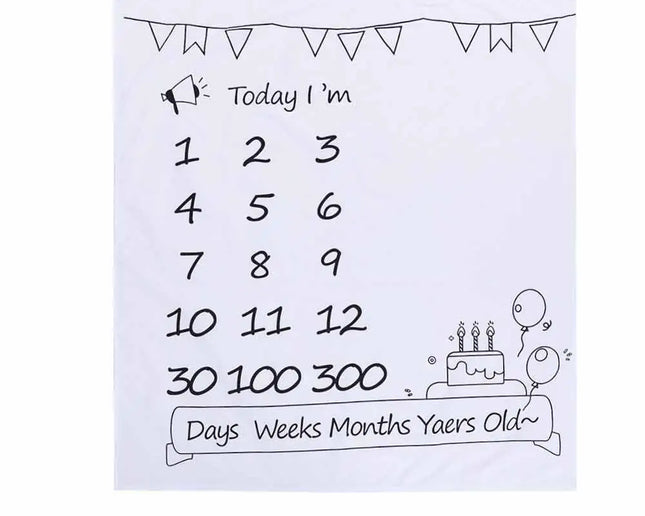 Newborn Baby Milestone Photography Blanket