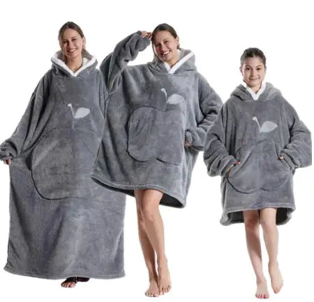 The CozyPlush Wearable Blanket | Ultra-Soft Shu Cotton Velvet Pullover