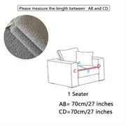 Ultra-Soft Sherpa Fleece Sofa Cover | Plush Non-Slip Couch Slipcover