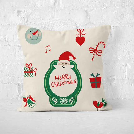 Christmas Elements Pillow Covers (45x45cm) | Non-Fading Sublimation Festive Cushion Covers