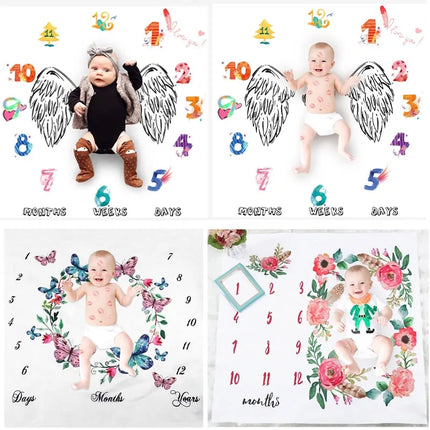 Newborn Baby Milestone Photography Blanket