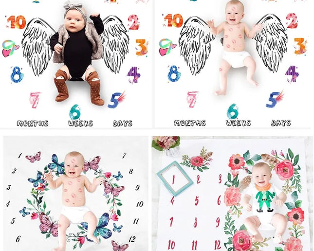 Newborn Baby Milestone Photography Blanket
