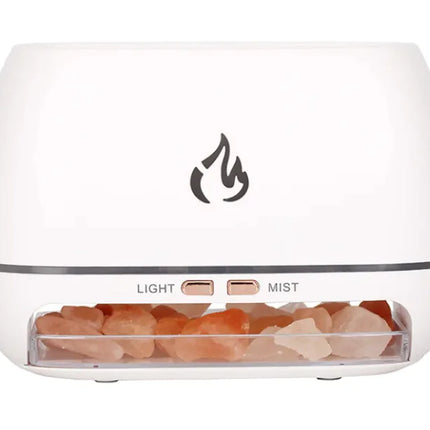 Flame Effect Humidifier & Himalayan Modern Salt Lamp Diffuser